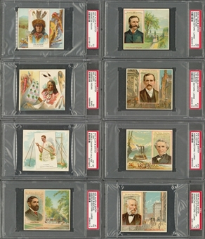 1880s "N"-Tobacco Cards Large Cards PSA-Graded Collection (29) Including Desirable N36 Allen & Ginter "The American Indian" Subjects! 